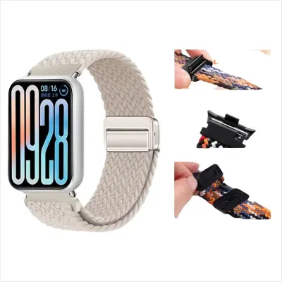 Združljivo z Xiaomi 8 Pro Modni pleteni magnetni pašček White