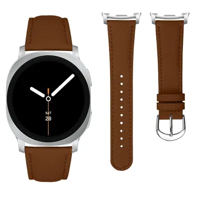 Kompatibilno z Samsung Galaxy Watch8/Classic Usnjen Pas z Litchi Vzorec Brown