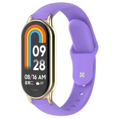 Združljivo z Xiaomi Silikonski pašček za Mi Band 8/9 (Pašček + Konektor) Purple
