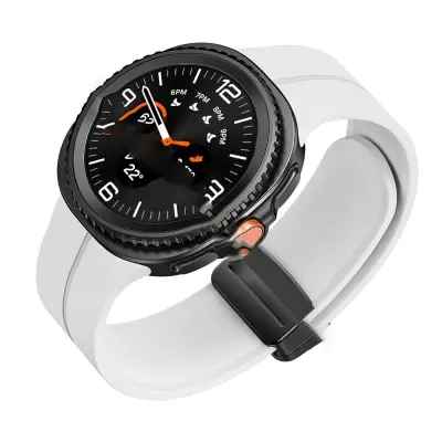 Združljivost z Samsung Galaxy Watch8 Classic magnetni zložljivi pašček White