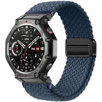 Elastičen pleten magnetni pašček, združljiv z Amazfit T-Rex 2 Blue
