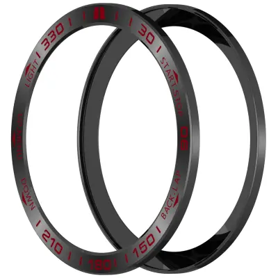 Združljivo z Garmin Quatix8 Jekleno ohišje za hitrostno uro Black/Red 47MM