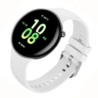 Združljiv z HONOR Watch Fit: Enobarvni silikonski pašček za uro White