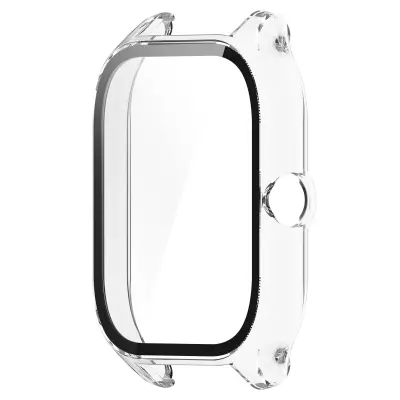 Združljivo z Amazfit GTS4 Prozorno belo ohišje - PC + Kaljeno steklo Transparent
