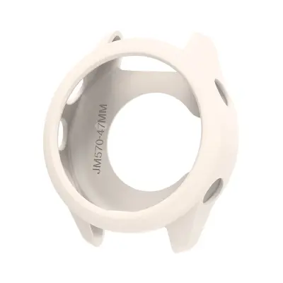 Kompatibilno s Garmin Forerunner 570 (47mm) - bel silikonski zaščitni ovitek