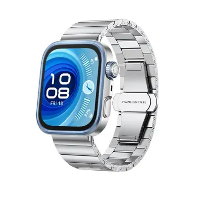 Združljiv s Huawei FIT4 Pro: Eleganten jekleni pašček za Huawei Watch FIT4 Silver