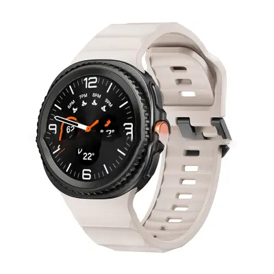 Združljiv s Samsung Galaxy Watch8 Silikonski pašček za uro Beige