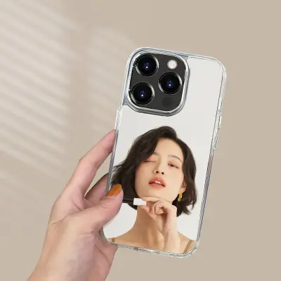 Eleganten ogledalo ovitek za iPhone 15 Plus: Prozoren in zaščiten