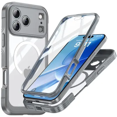 Zaščitno ohišje za iPhone 17 Pro Max z 9H steklom in magnetnim pritrjevanjem