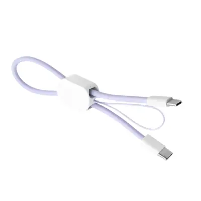 2-v-1 podatkovni kabel za hitro polnjenje Purple  C DO C