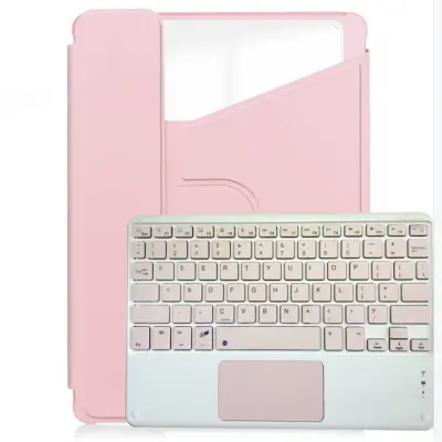 360° vrtljivo stojalo Bluetooth etui s tipkovnico za iPad Pro 11 2024 - Roza
