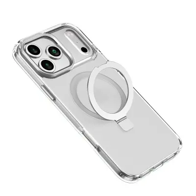 Srebrn ovitek, združljiv z iPhone 15 Pro Max - odporen na udarce, magneten