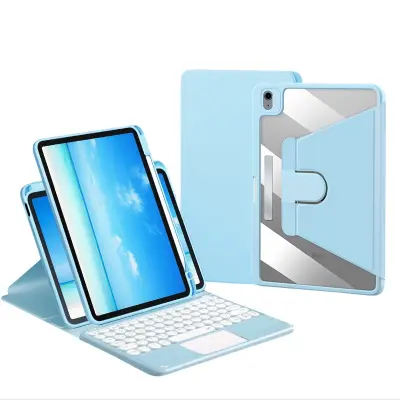 360° vrtljivo Bluetooth ohišje s tipkovnico, združljivo z iPad Pro 11 (2022-2018) - Modra