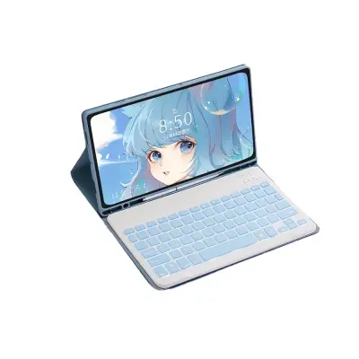 Združljivo ohišje Bluetooth tipkovnice z osvetljavo za Samsung Galaxy Tab S7+/S7 Plus 12,4 palca