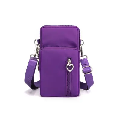 Velika torbica za telefon: torbica za mobilni telefon iz najlona in poliestra Purple