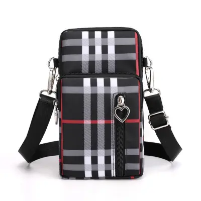 Velika Torbica za Telefon z Mrežastim Vzorcem - Najlon in Poliester