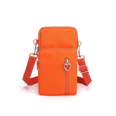 Velika torbica za telefon: torbica za mobilni telefon iz najlona in poliestra Orange