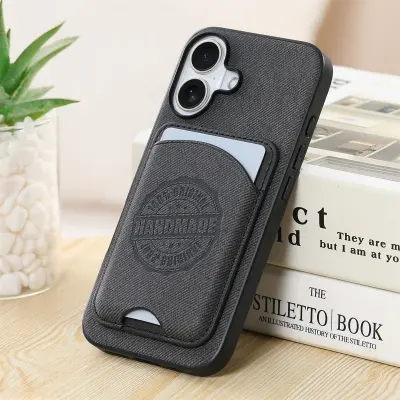 Združljiv s Samsung S24FE etui za telefon s kartico in usnjenim občutkom