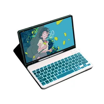 Združljivo ohišje Bluetooth tipkovnice z osvetljavo za Samsung Galaxy Tab S9/S9 FE/S10