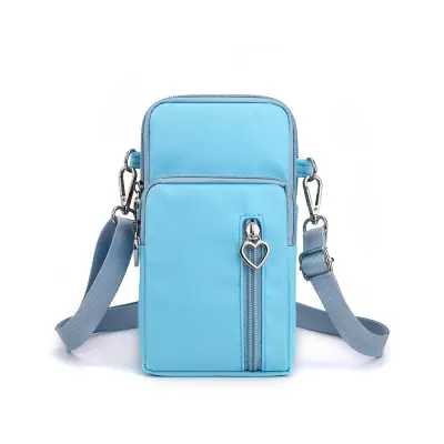 Velika torbica za telefon: torbica za mobilni telefon iz najlona in poliestra Blue