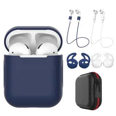 Zaščitni silikonski etui za Airpods, komplet 6 kosov Blue