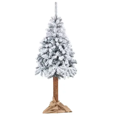 Umetna božična drevesa na deblu – Vrhunska zasnežena jela (220 cm)