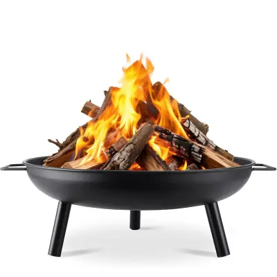 Ogenj Črna 58x58x23 cm Jeklo