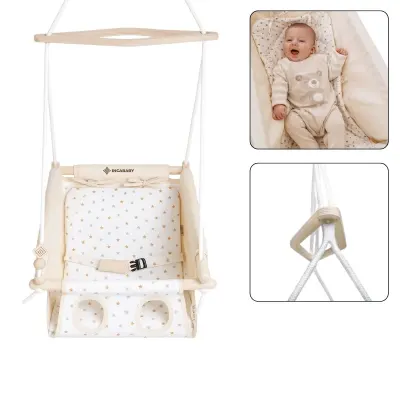 Gugalnica Otroška Baby Pastelna Krema - Starshine