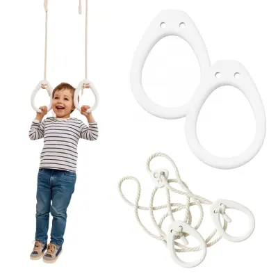 Gimnastični Otroški Obročki Skandiko - Bela