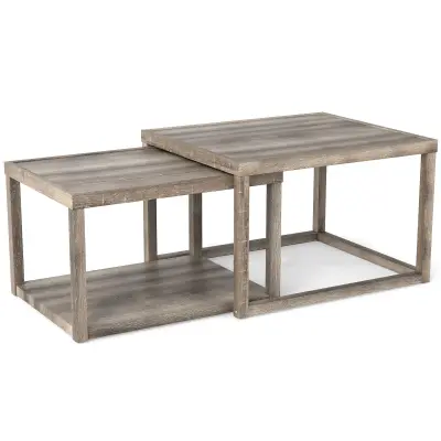 Set Pravokotna mizica za kavo prekriva 2 kosa