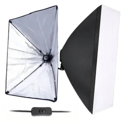 Softbox pravokotna modificirajoča žarnica za fotografije, zložljiva, 50x70, pokrov