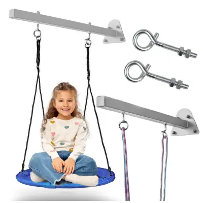 Podaljšek za gugalnico s kavlji za ročaj gugalnice, kovinska palica, siva