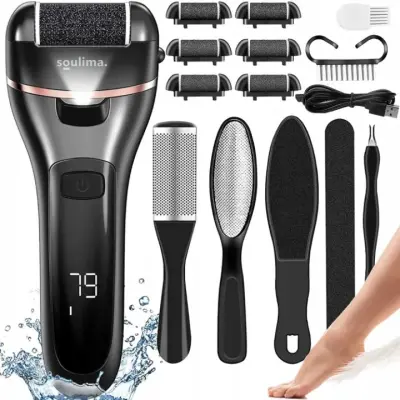 Odstranjevalec trde kože SOULIMA TZ-001, baterijski, 1200mAh, črn