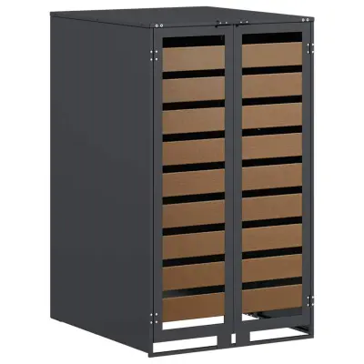 vidaXL Shranjevanje koša s plinskim pokrovom za 240L koš Antracit