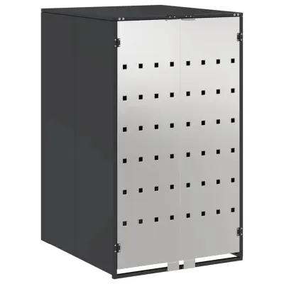 vidaXL Shranjevanje koša s plinskim pokrovom za 240L koš Antracit