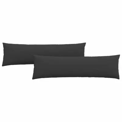 vidaXL Blazine za kavč 2 pcs Črna 145 x 40 cm blago