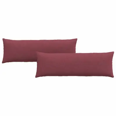 vidaXL Blazine za kavč 2 pcs Vinorodna rdeča 120 x 40 cm blago