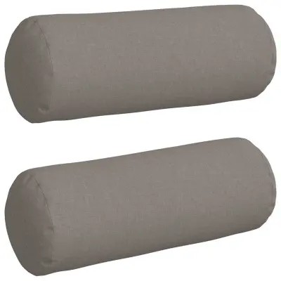 vidaXL Blazine 2 pcs Taupe Ø 25 x 70 cm blago