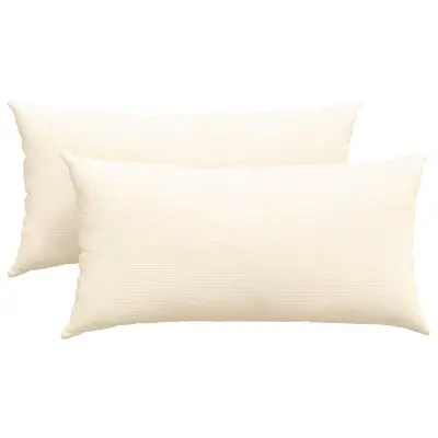 vidaXL Blazine za kavč 2 pcs krema 80 x 40 cm Žametna tkanina