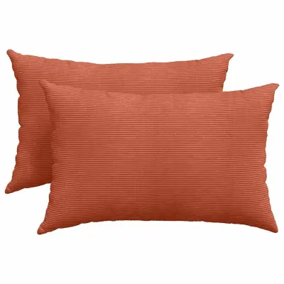 vidaXL Blazine za kavč 2 pcs Rdeče oranžna 60 x 40 cm Žametna tkanina