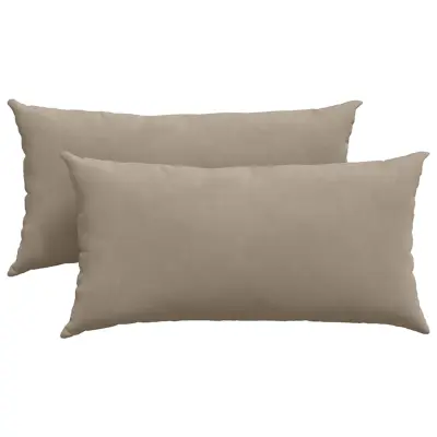 vidaXL Blazine za kavč 2 pcs Taupe 80 x 40 cm blago