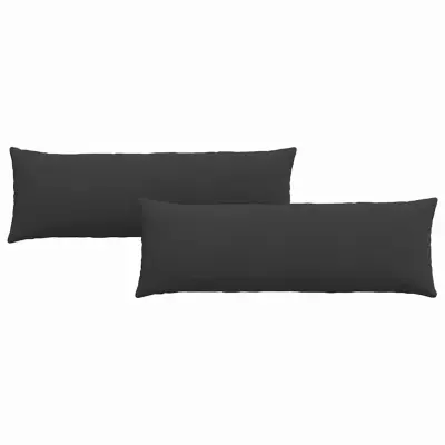 vidaXL Blazine za kavč 2 pcs Črna 120 x 40 cm blago
