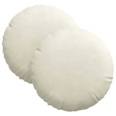 vidaXL Sedežne blazine 2 pcs krema Ø 40 x 13 cm Žamet