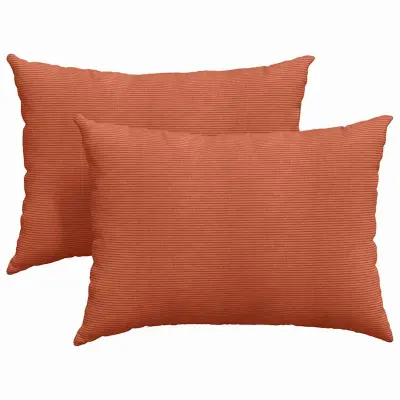 vidaXL Blazine za kavč 2 pcs Rdeče oranžna 70 x 50 cm Žametna tkanina