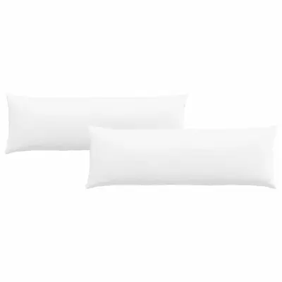 vidaXL Blazine za kavč 2 pcs Bela 120 x 40 cm blago