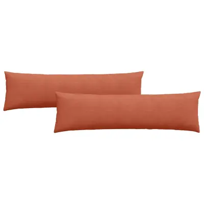 vidaXL Blazine za kavč 2 pcs Rdeče oranžna 145 x 40 cm Žametna tkanina