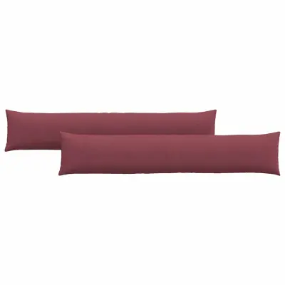 vidaXL Blazine za kavč 2 pcs Vinorodna rdeča 200 x 40 cm blago