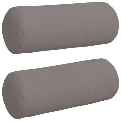vidaXL Blazine 2 pcs Taupe Ø 15 x 40 cm blago