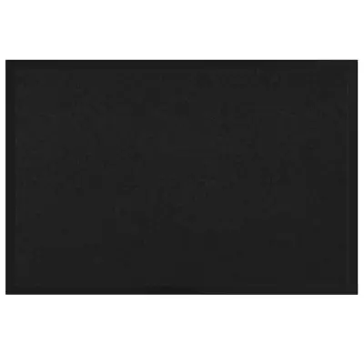 vidaXL Doormat Črna 60 x 40 x 1.2 cm Teddy tkanina