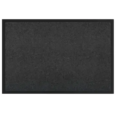 vidaXL Doormat Antracit 60 x 40 x 1.2 cm Teddy tkanina